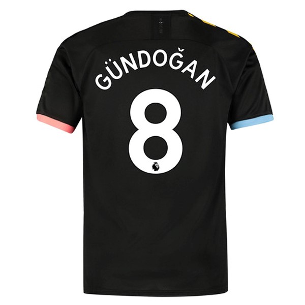 Camiseta Manchester City NO.8 Gundogan Segunda 2019-2020 Negro